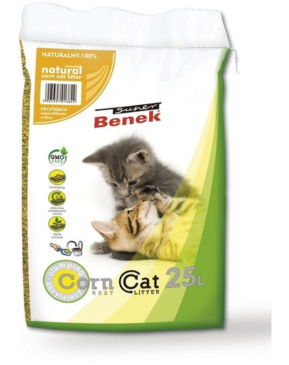 BENEK Super Corn Cat Asternut din porumb pentru litiera 25 L