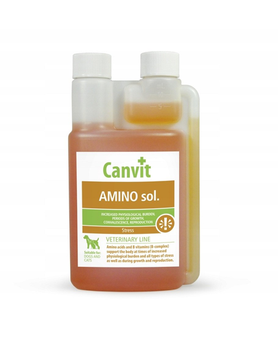 CANVIT Amino Sol. 250ml Supliment nutritiv cu aminoacizi pentru regenerare, pentru caini si pisici