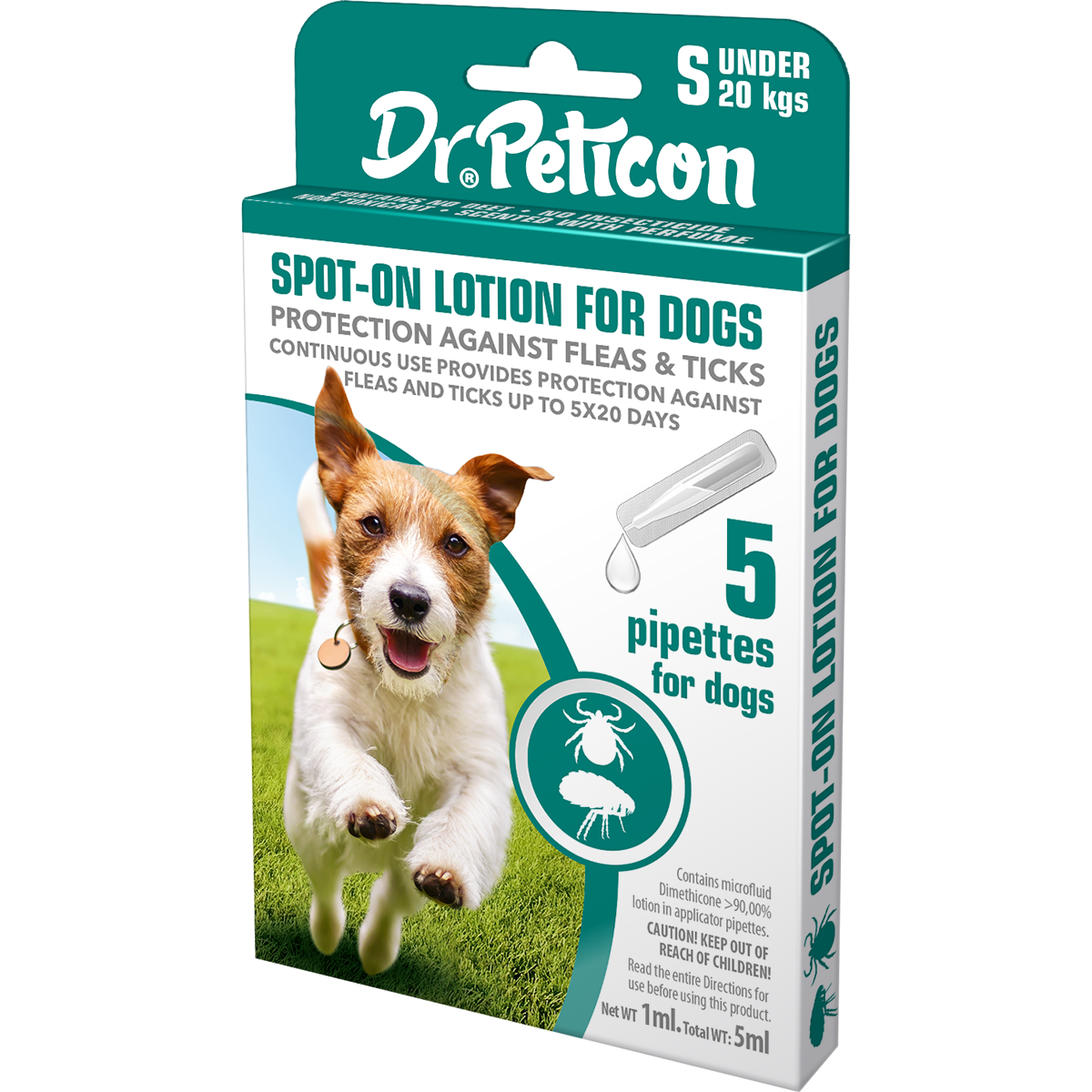 Dr. Peticon, Pipete Spot-On pentru Caini, 5 x pipete