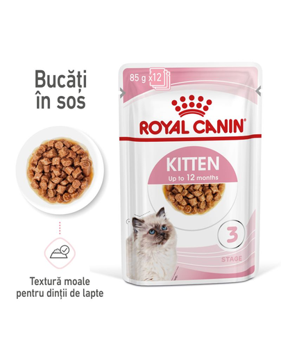 ROYAL CANIN Kitten Instinctive 48x85 g hrana in sos pentru pisoi pana la varsta de 12 luni
