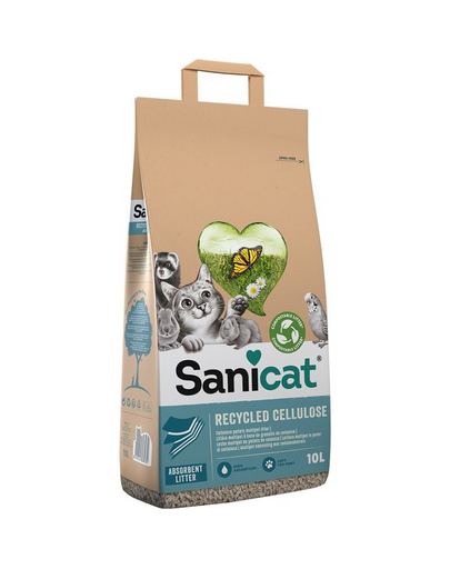 SANICAT Cellulose 10 L asternut natural pentru pisici