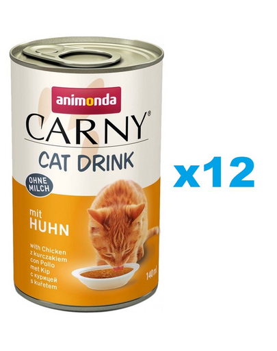ANIMONDA Carny Cat Drink with Chicken 12x140 ml supa cu pui pentru pisica