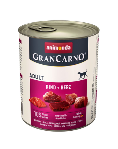 ANIMONDA Grancarno Adult vită și inimi 800 gr