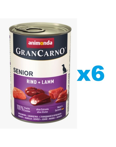ANIMONDA Grancarno Senior Hrana umeda cu miel si vitel pentru caini senior 6 x 800 g