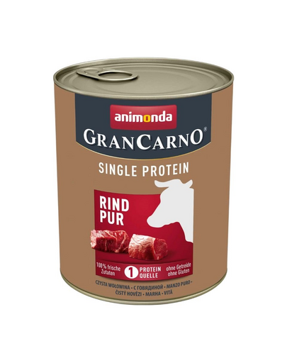 ANIMONDA GranCarno Single Protein Adult Beef pure 800 g conserva monoproteica, vita, pentru caini adulti