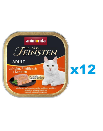 ANIMONDA Vom Feinsten hrana pisica, cu pui, vita, morcovi 12x100 g