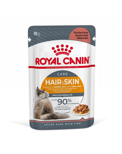 ROYAL CANIN Hair&Skin 48x85 g hrana umeda in sos pisica pentru piele si blana sanatoase