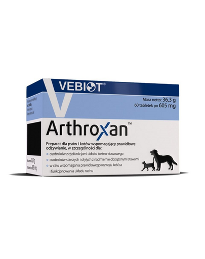 VEBIOT Arthroxan Supliment pentru articulatiile cainilor si pisicilor 60 comprimate