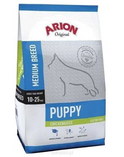 ARION Original Puppy Medium - Hrană uscată pentru cățeluși cu pui și orez 3 kg