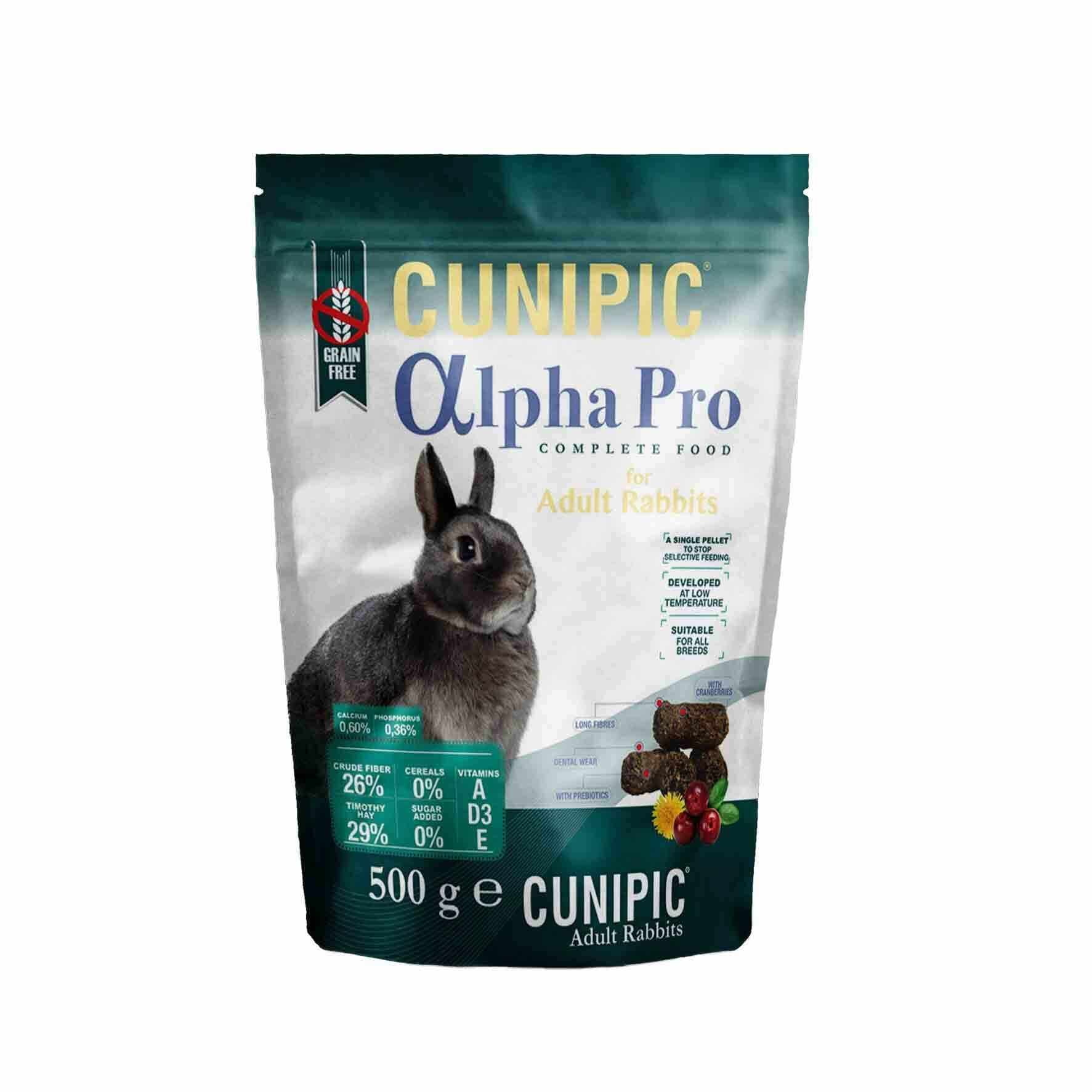 Hrana pentru iepuri Cunipic Alpha Pro 500g