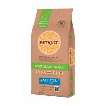 PETKULT Sensitive L&R Maxi Adult, Miel şi Orez, hrană uscată câini, 12kg