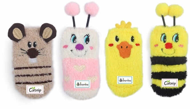 ALL FOR PAWS Cat Socks Jucărie pentru pisici, diverse modele, 15x12,7cm