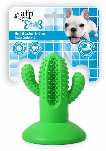 ALL FOR PAWS Dental Jucărie Chews Cactus, verde, 16x11.5x11.5 cm