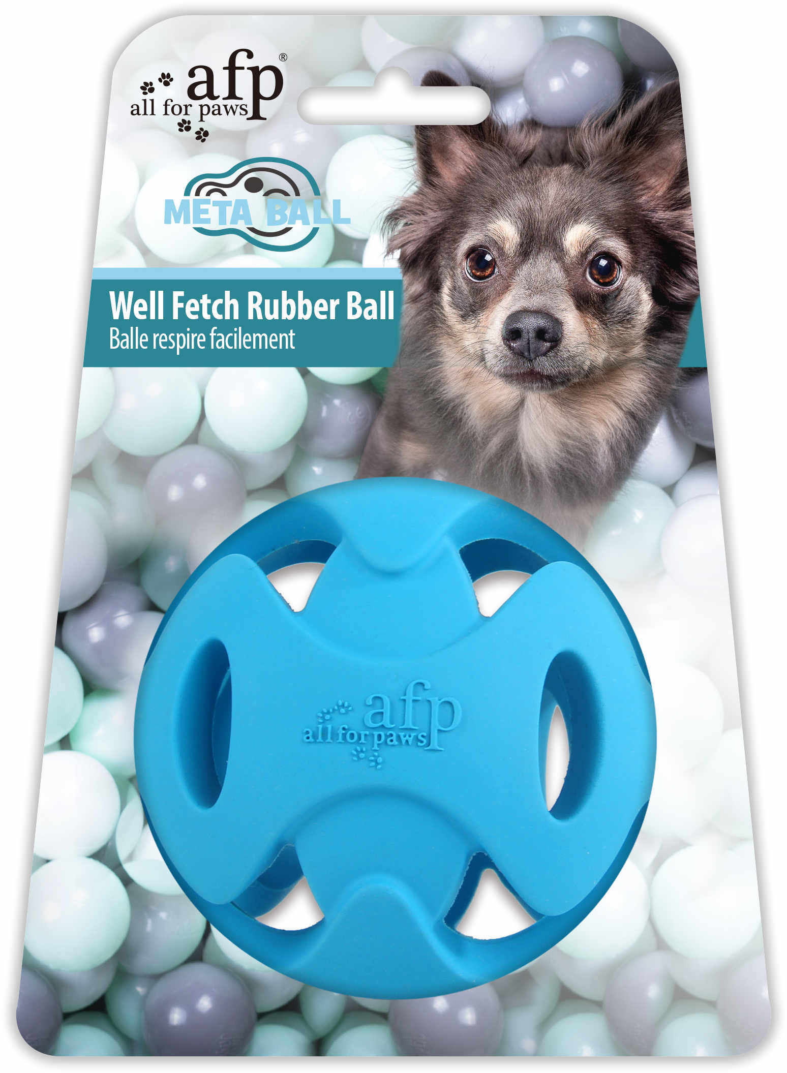 ALL FOR PAWS Meta Ball Minge pentru câini Well Fetch, 6,5 cm