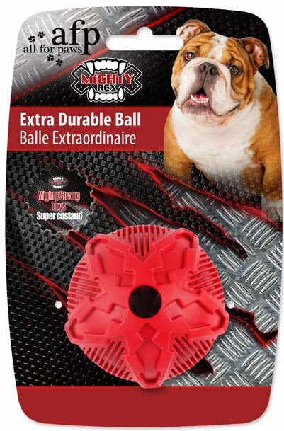ALL FOR PAWS Mighty Rex Jucărie pentru câini Extra Durable Ball Red, diam. 6,4cm