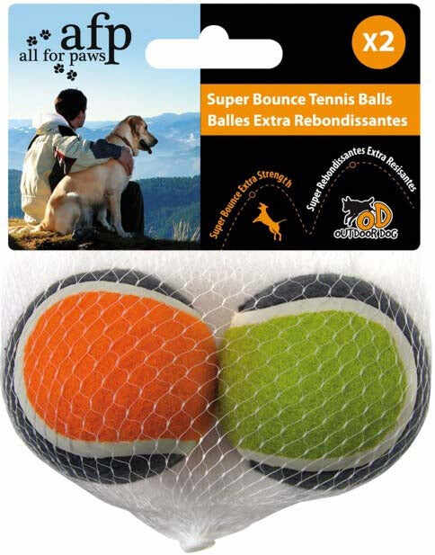 ALL FOR PAWS Outdoor Jucărie pentru câini Set de mingi de tenis 2bucăţi/6,4cm
