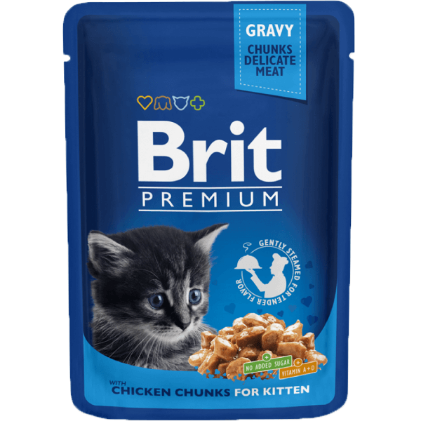 Hrana pentru pisici Brit Premium Junior Carne de pui 100g