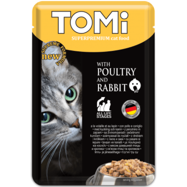 Hrana pentru pisici Tomi Pui & Iepure 100g