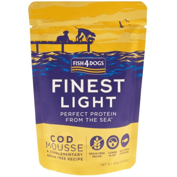 Hrana umeda pentru caini Fish2Dogs Finest Light Mousse Cod 100g