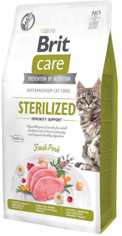 BRIT CARE Hrană uscată pentru pisici sterilizate, Sterilized Immunity Support