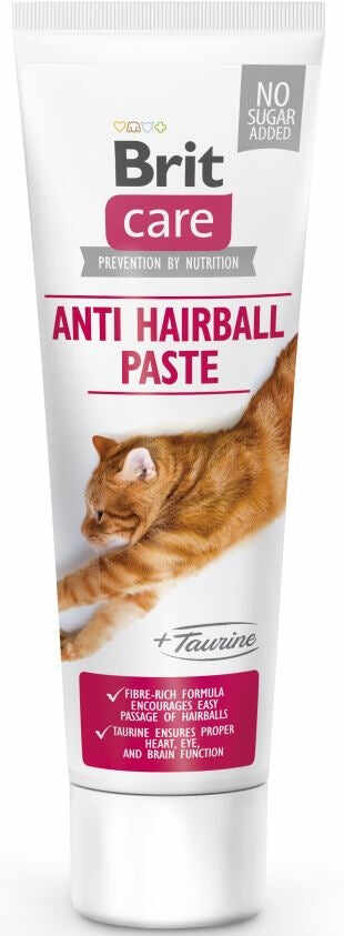 BRIT CARE Pastă pentru pisici, Anti Hairball, cu taurină 100g