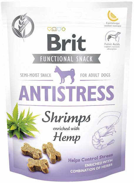 BRIT Functional Snack Antistress, recompensă pentru câini, Creveţi 150g