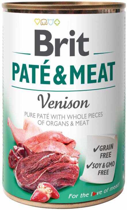BRIT PATE & MEAT Conservă cu bucăţi de carne şi pate, cu Vânat 400g
