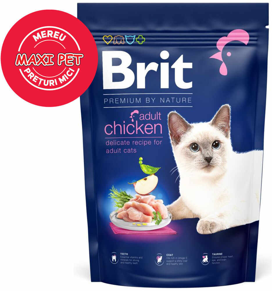 BRIT Premium hrană pentru pisici adulte, cu Pui
