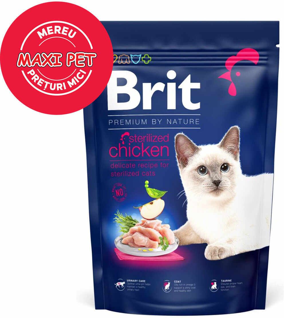 BRIT Premium hrană pentru pisici, Sterilised cu Pui