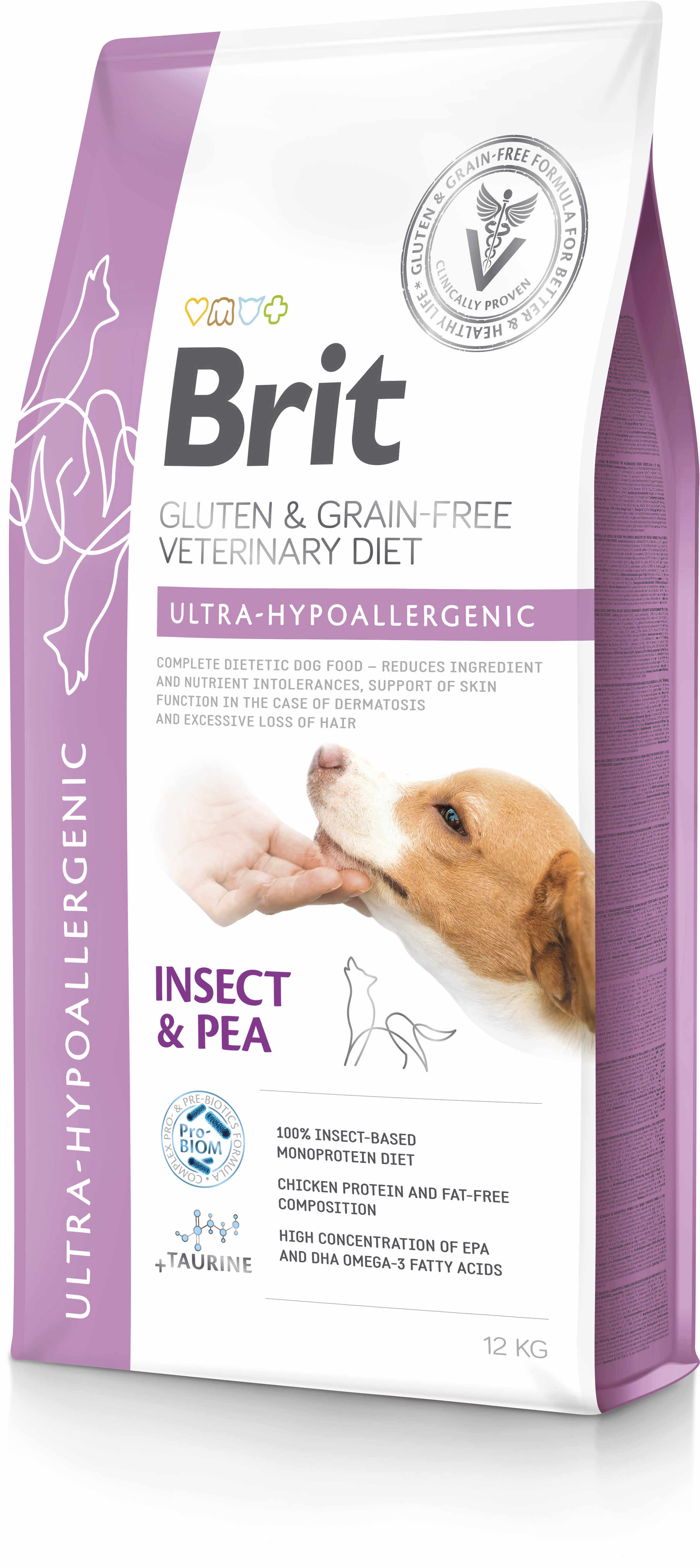BRIT VD Ultra Hypoallergenic pentru câini, reducerea intoleranţei la hrană