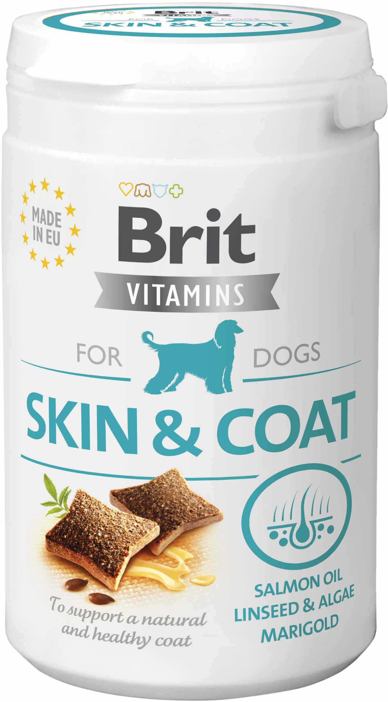 BRIT Vitamins Skin&Coat, recompensă funcţională semi-umedă pentru câini 150g