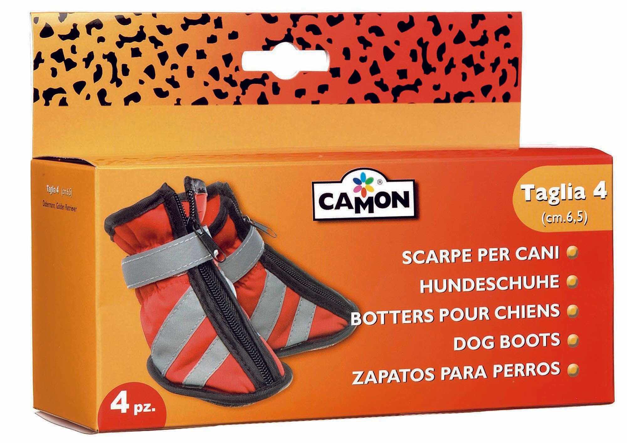 CAMON Pantofi pentru câini JOGGING, 4 bucăţi, Portocaliu