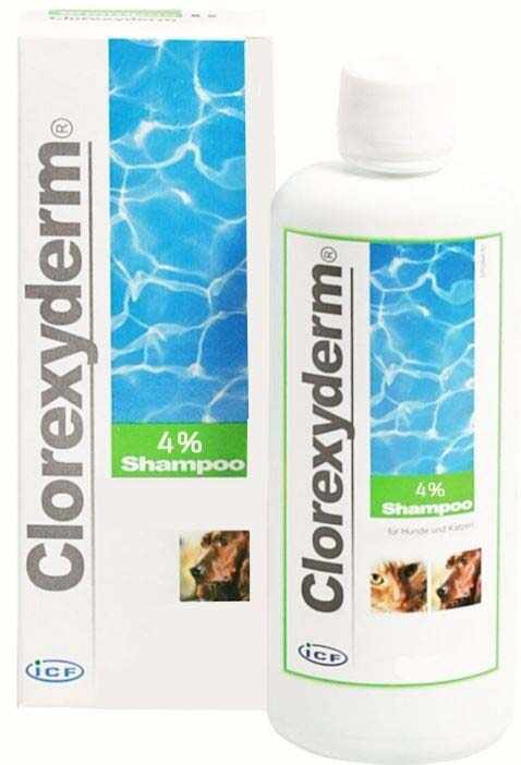 CLOREXYDERM Shampoo 4% Şampon dezinfectant pentru câini şi pisici 250ml