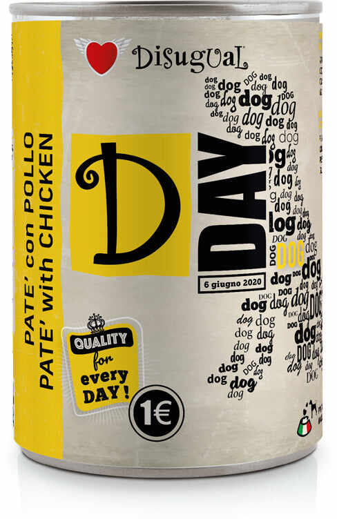 DISUGUAL D-Day Dog, pate de pui 400g