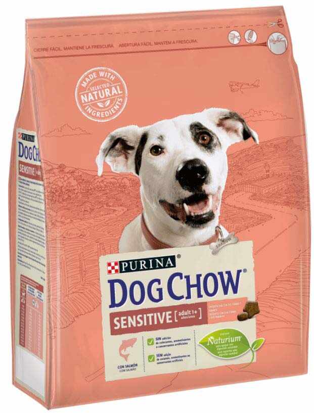 DOG CHOW Hrană uscată pentru câini Adult SENSITIVE, Somon şi Orez