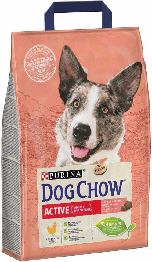DOG CHOW Hrană uscată pt câini Adult ACTIVE, cu Pui şi Orez