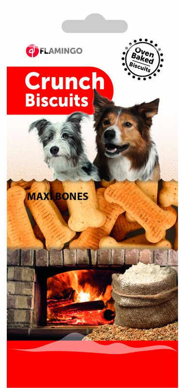 FLAMINGO Biscuiţi pentru câini Crunch Oase maxi 500g