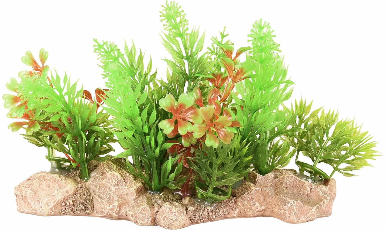 FLAMINGO Decor pentru acvarii, Plantă verde, 15x7x10 cm