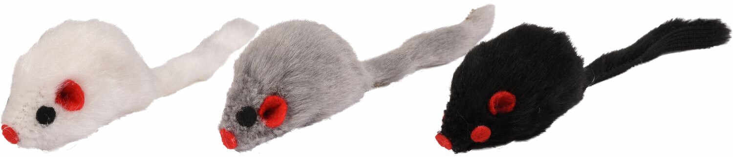 FLAMINGO Jucărie pentru pisici Şoricel din pluş 5cm, diverse culori