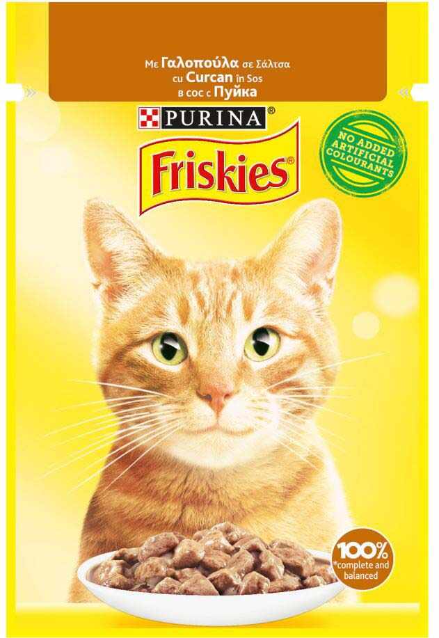 FRISKIES Plic hrană umedă pentru pisici, cu Curcan în Sos 85g