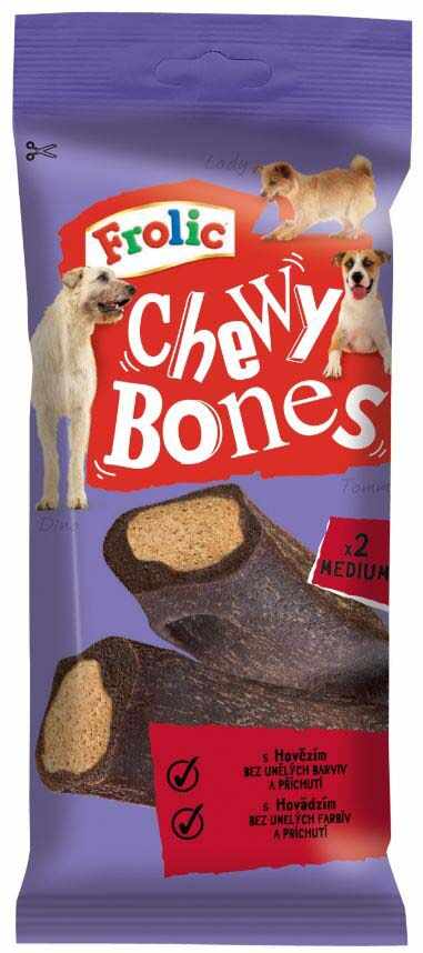 FROLIC Recompense pentru câini Chewy Bones, cu Vită 170g