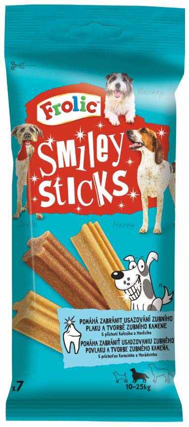 FROLIC Recompense pentru câini Smiley Sticks 175g