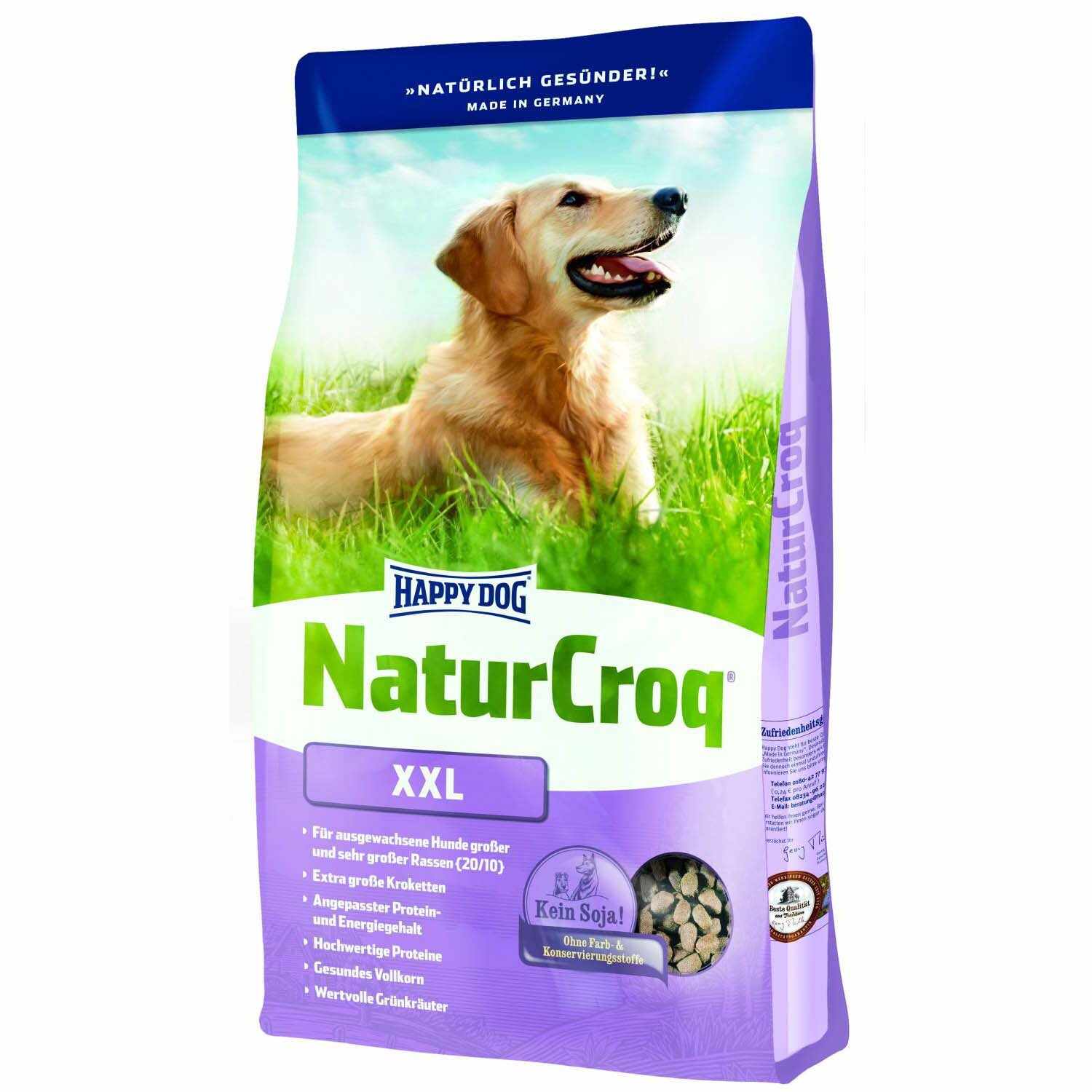 HAPPY DOG Natur Croq XXL pentru câini Talie Mare/Foarte Mare 15kg