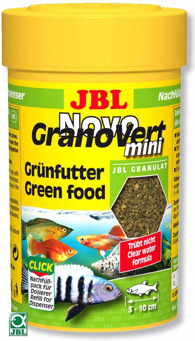 JBL NovoGranoVert mini Refill 100 ml - Hrană granule mici pt. peştii ierbivori