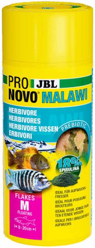 JBL ProNovo Malawi M, Hrană sub formă de fulgi pentru ciclide 250ml