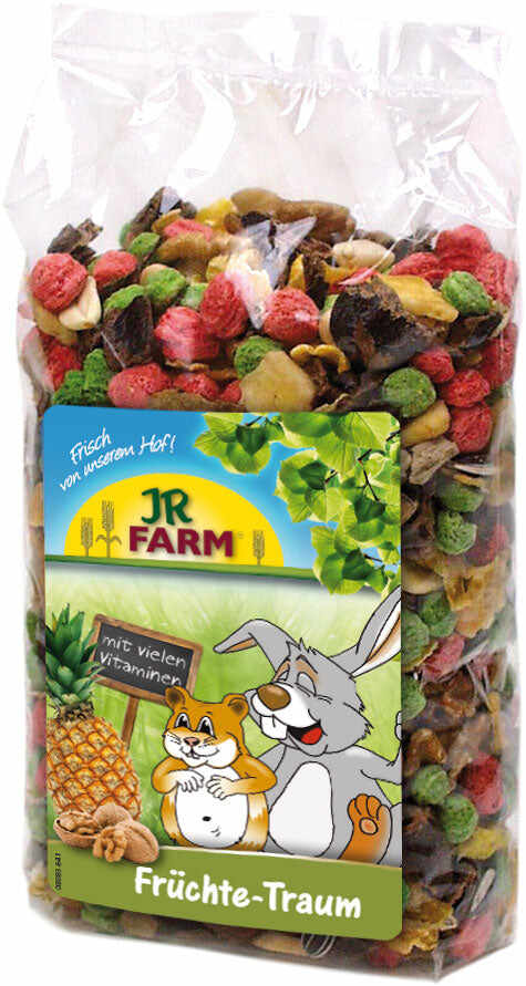 JR FARM Fruity-Dream Delicatesă pentru animale mici, cu fructe şi nuci 200g