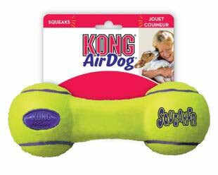 KONG Jucărie pentru câini Air Squeaker Dumbell cu sunet