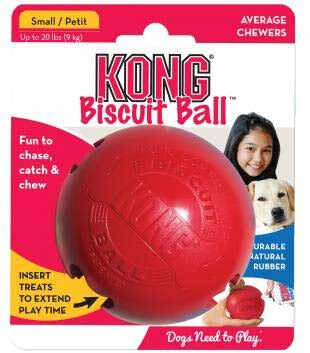 KONG Jucărie pentru câini Biscuit Ball Small, 13x10,5x7cm
