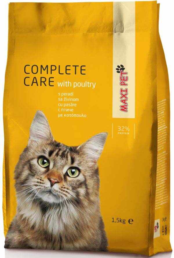 MAXI PET Complete Care Pui şi Legume, hrană pentru pisici adulte 1,5kg