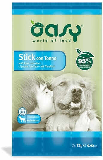 OASY Delicatese pentru câini, Sticks cu Ton 3x12g